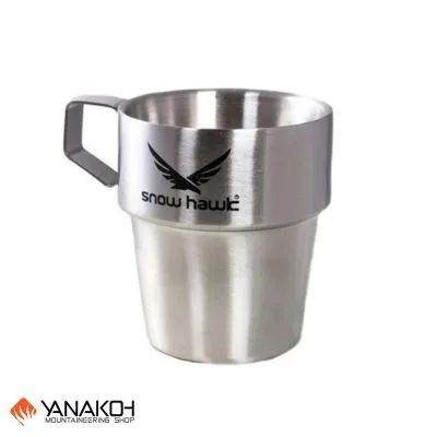 لیوان دو جداره استیل SNOWHAWK